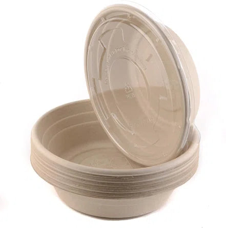 Round Sugarcane Salad Bowl