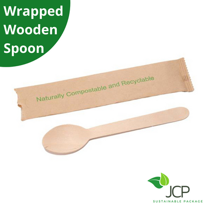 Wrapped Wooden Utensils(Kit/Fork/Spoon/Knife)