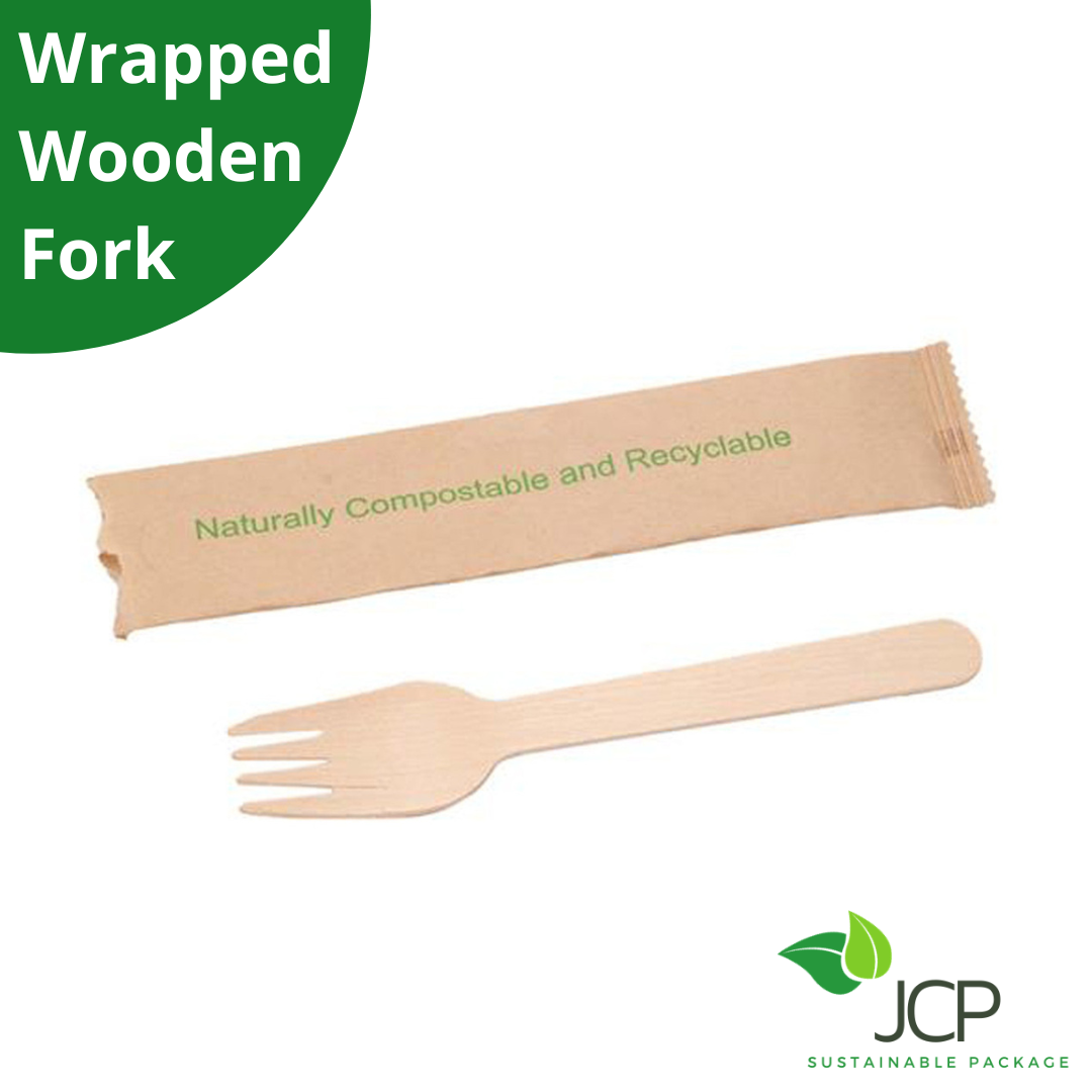 Wrapped Wooden Utensils(Kit/Fork/Spoon/Knife)