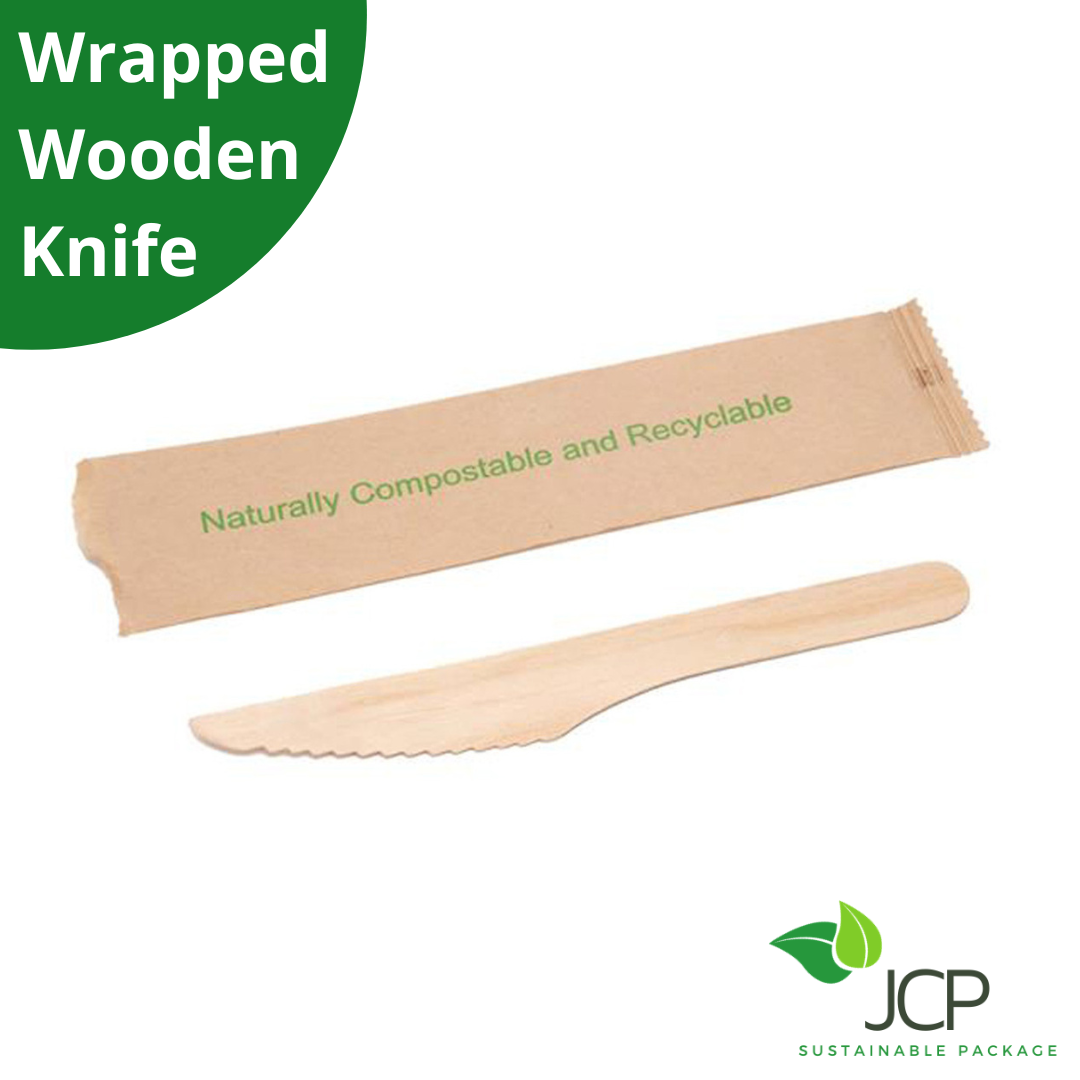 Wrapped Wooden Utensils(Kit/Fork/Spoon/Knife)