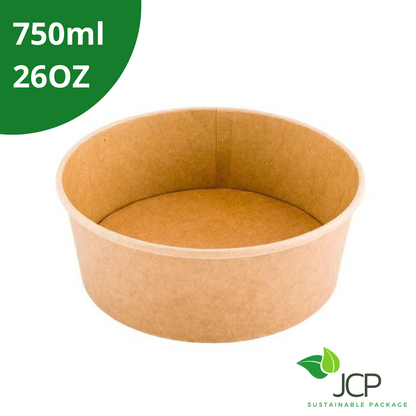 Kraft Paper Bowl 26oz/34oz/38oz/44oz 300PCS