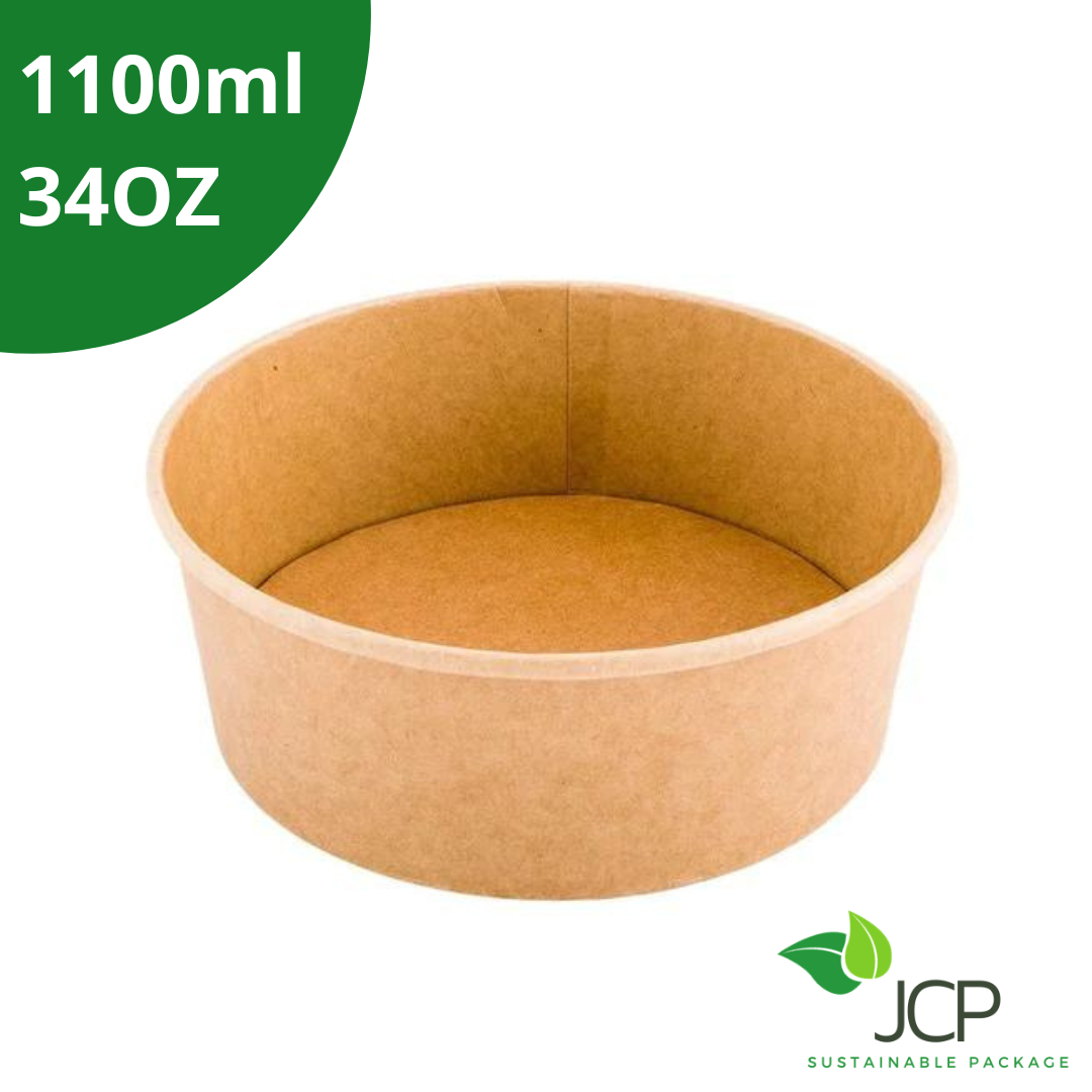 Kraft Paper Bowl 26oz/34oz/38oz/44oz 300PCS