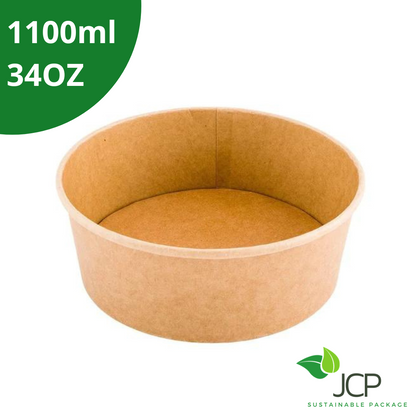 Kraft Paper Bowl 26oz/34oz/38oz/44oz 300PCS